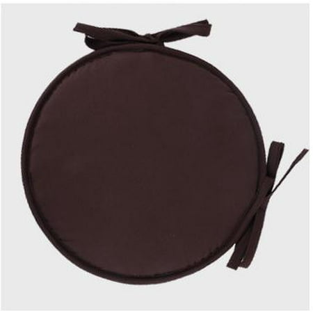 

Carolilly Tie-on Round Chair Seat Pad Solid Color Soft Chairs Cushion Circle Cover Mat for Home Office Garden