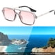 thumbnail image 4 of Gafas de sol cuadradas retras de la moda simple de las gafas de sol huecas del haz doble, hechas de PC, 4 of 5