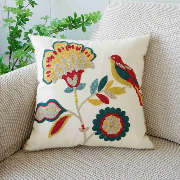 Summer Savings Clearance! Boovnll Throw Pillow Covers, Modern Stylish Soft & Cozy, Embroidery Pillow Covers 18x18" for Home, Living Room, Bedroom, Sofa, Couch, Home Decor, Pillow Covers