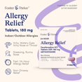 thumbnail image 3 of Foster & Thrive 24 Hour Allergy Relief, Non-Drowsy, All Day Rellief of Indoor & Outdoor Allergies, Fexofenadine Hydrochloride 70 Tablets, 180 mg Expire 8/2025, 3 of 4
