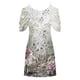 thumbnail image 5 of ICHUANYI Clearance Women‘s Summer Dresses Print Short Sleeve Off Shoulder Round Neck Dress(Gray, M) ICHUANYI WER2023080910532, 5 of 5