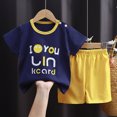 thumbnail image 4 of NOLDARES Toddler Baby Boy Summer Outfit Kids Cotton Printed Clothes Casual Short Sleeve Shirt Pants Set Blazer,3-6 M, 4 of 4
