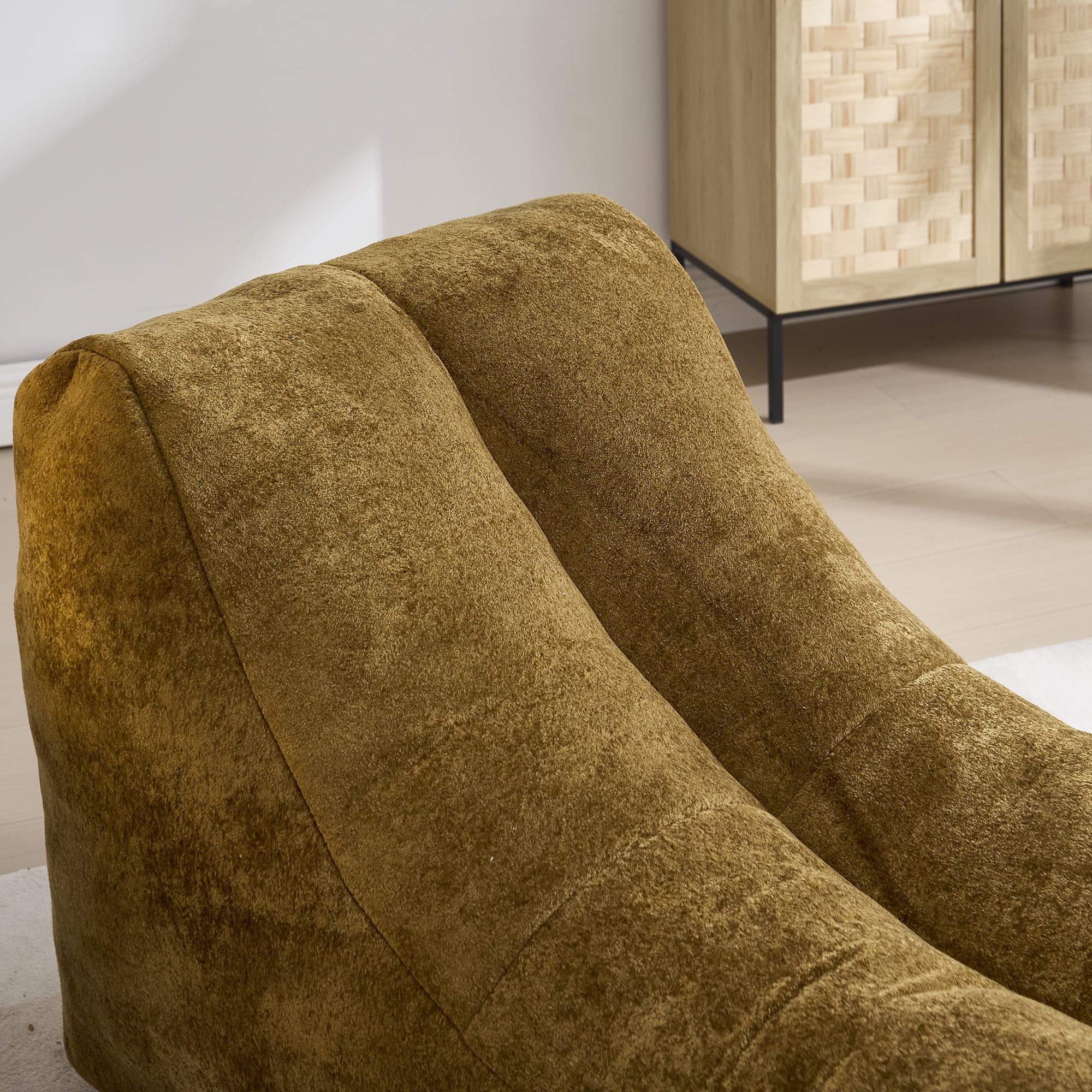 Kumix Bean Bag Sofa Chair, Polyester Bean Bag Chair with High-quality Sponge, Plump and Elastic Bean Bag Sofa Chair for Kids Teens Adults, Creative Beanbag Chair for Living Room, Brown