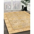 thumbnail image 2 of Ahgly Company Indoor Round Abstract Orange Abstract Area Rugs, 3' Round, 2 of 6