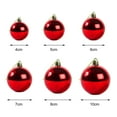 thumbnail image 5 of 6Pcs 4/5/6/7/8cm Christmas Hanging Ball Electroplating Shatterproof Bright Color High Gloss Smooth Scene Layout Plastic Xmas Tree Decoration Ball Pendant Party Supplies, 5 of 7
