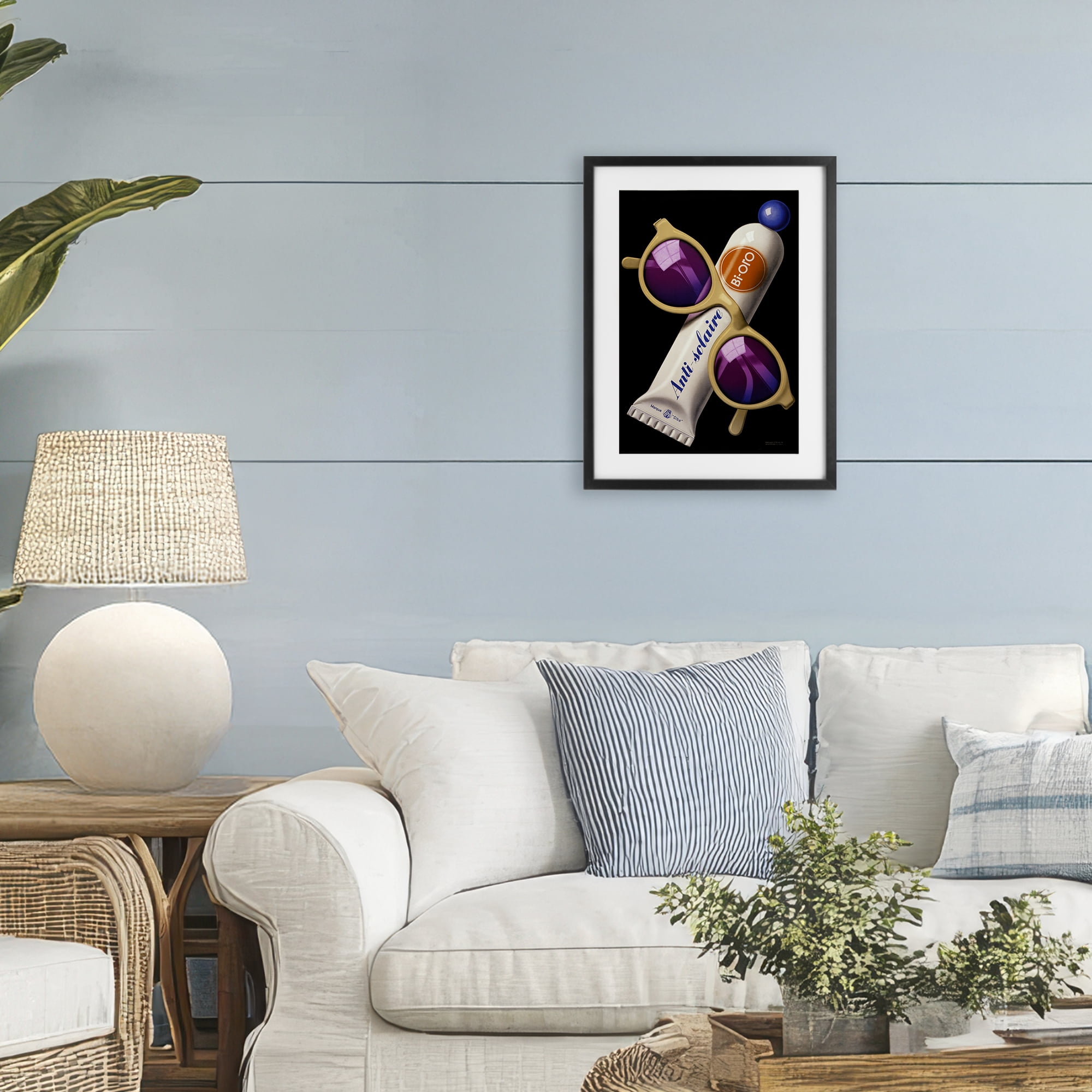 Stupell Industries Sunblock & Sunglasses Black Framed Print Under Glass, design by Print Collection