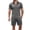 Dark Gray, variant on Riecok Big and Tall Short Sets 2 Piece Lounge Sets Collared Short Sleeve Zip Tops and Drawstring Shorts Loose Outfits White 3XL