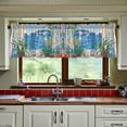 thumbnail image 3 of Yayeee Kitchen Curtains Tier Set of 2 Light Filtering 57"x24" Over Sink Window Panels, Seaside Door, 3 of 7