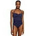 thumbnail image 4 of Anne Cole Womens Solid Twist Front Shirred Bandeau Tankini Top Navy Blue XL, 4 of 4