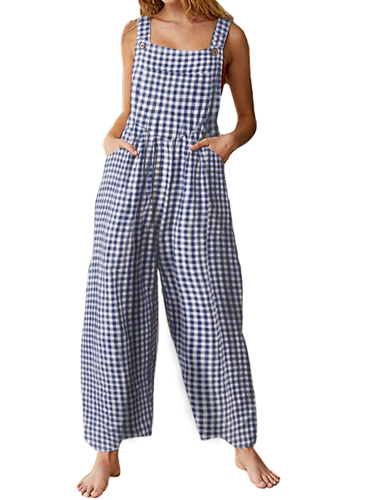 plaid jumper pants