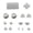 Transparent, variant on Buttons for PS4 Controller - 15Pcs/Set Replacement Parts Solid Color Buttons Kit for PS4 Controller Gamepad