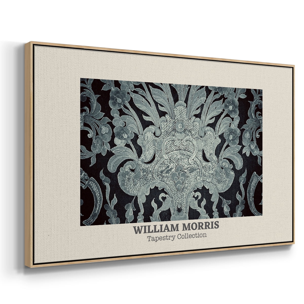 Vintage Abstract Print-XLII Framed in Natural Wood Wood Gallery Wrapped Canvas 17 in. x 25 in.