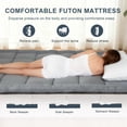 thumbnail image 4 of Cozy Harbor    Foldable &  Breathable   Full Memory Foam Futon  Mattress, Gray, 4 of 8