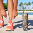 thumbnail image 2 of 20oz Pioneer Flower Skinny Tumblers Stainless Steel Tumbler with Lid and Straw,Vacuum Insulated Double Wall Travel Tumbler Cups with Cleaning Brush for Coffee,Tea, 2 of 6