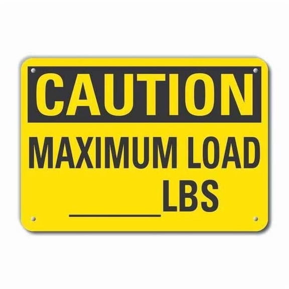 Lyle Caution Sign,7 in x 10 in,Aluminum LCU3-0276-RA_10x7