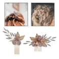 thumbnail image 4 of Conjunto de peines jinwen pasador de pelo Floral para mujer Accesorio de cabello Peine, 4 of 8