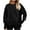 Black, variant on BiZtdJrK Women Side Split Sweatshirt Ribbed Cuff Long Sleeve Crew Neck Pullover Tops Lightweight Regular Fit Casual Sweatshirts Black M