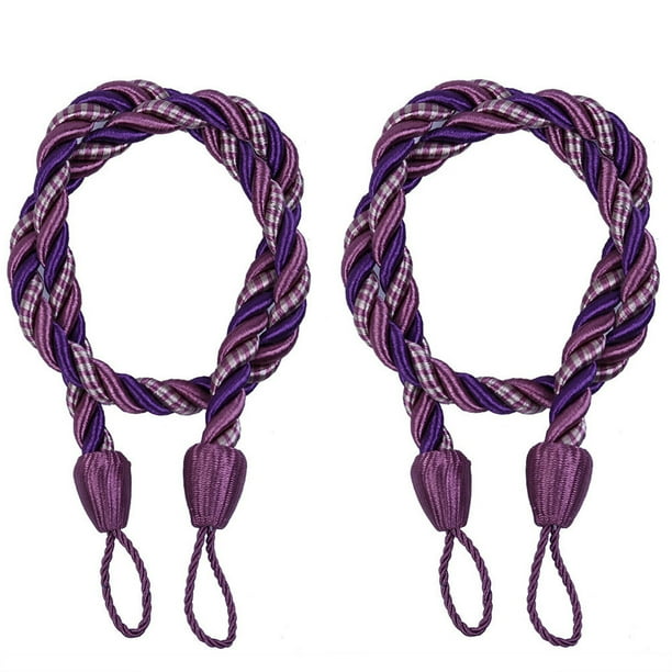 Fiudx Abrazaderas para Cortinas, Diseño de Cuerda Náutica, Elegantes Detalles para Ventanas, Soportes Ligeros y Resistentes para Cortinas, Decoración Del Hogar, Versátiles para Cortinas o Tapices, Ju