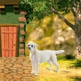 thumbnail image 1 of Figura de perro grande de simulación, figura de acción emulacional de cachorro de gran detalle, juguetes de animales para mascotas, estatua para fiest labrador blanco Macarena estatuilla de animales, 1 of 8