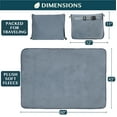 thumbnail image 6 of PAVILIA Travel Blanket Pillow, Soft Airplane Blanket 2-IN-1 Combo Set, Plane Blanket Compact Packable, Flight Essentials Car Pillow, Travelers Gift Accessories Luggage Backpack Strap, 60x43 Slate Blue, 6 of 8