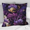 thumbnail image 2 of Designart "Royal Ragdolls in Deep Purple" Paisley Printed Throw Pillow, 2 of 5