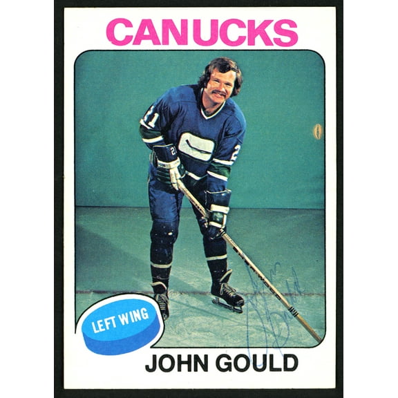 John Gould Autographed 1975-76 Topps Card #266 Vancouver Canucks SKU #149972