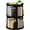 2 Tier, 25.6" H Black, variant on 2 Tier Rotating Bookshelf Tower, Spinning Bookcase Lazy Susan, Revolving 360 Book Shelf Storage Round Carousel, Vertical Rotate Turning Spiral Corner Organizer, White
