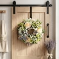 thumbnail image 6 of Bcylexb Fall Floral Wreath for Front Door, 17.7" Artificial Hanging Door Wreath Seasonal Decorations for Wall Porch Window Home, 6 of 6
