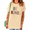 Apricot, variant on UNISHE Women's Inspirational Words Graphic Short Sleeve T-Shirts Blue Casual Everyday Tops