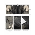 thumbnail image 5 of Halloween Kitchen Curtain Valances for Windows Farmhouse Short Curtains, Horror Bat Crow Full Moon Beige Black Rod Pocket Valance Curtain for Bedroom Cafe Living Room 42"x12", 5 of 8