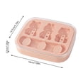 thumbnail image 3 of Outdor 3 Cavity Animal Silicone Popsicle With Lid & Sticks Cute Bear Rabbit Cat Ice Maker Food Grade Reusable Ice For Kids /Yellow/White, 3 of 5