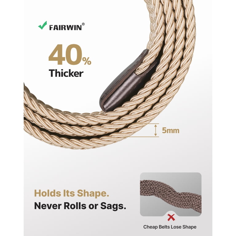 Fairwin Elastic Men's Golf Belt, Braided Nylon photo 5
