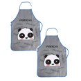 thumbnail image 1 of Oleegame 2PC Pretty Apron Korean Version Of Cute Apron Cartoon Design Bust Apron Kitchen Sleeveless Apron Gray, 1 of 9