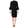 thumbnail image 2 of RALPH LAUREN Womens Black Bell Sleeve Boat Neck Knee Length Shift Wear To Work Dress  Size: 10, 2 of 2