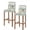 Green Blue, variant on Starfish Coastal Bar Stool Covers Set of 2, Summer Ocean Coral Conch Seagrass Vintage Brown Stretch Bar Chair Covers with Backs, Removable Pub Counter Height Chair Cover for Kitchen Dining Room Cafe