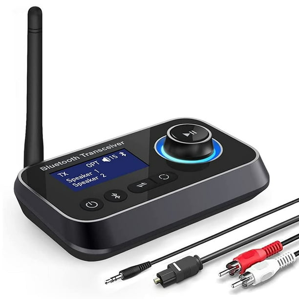 Transmisor-receptor Bluetooth 5.3 Ainostone 3 en 1 con pantalla LCD