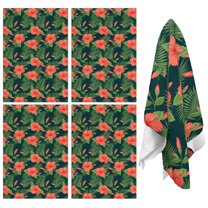 2 Pcs Pioneer Flower Floral Print Pattern Kitchen Towels, Funny Microfiber Dish Towel Set, 18" X 26" Tea Towels