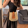 thumbnail image 1 of Bolsos de hombro para mujer Bolsos de playa de bandolera de tejido de verano de paja Blanco DQrwqpou Para Estrenar, 1 of 3