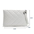 thumbnail image 2 of Simple Lattice Envelope Bag Women PU Leather Large Capacity Wristlet Bags Party Evening Pouch Bags, 2 of 6