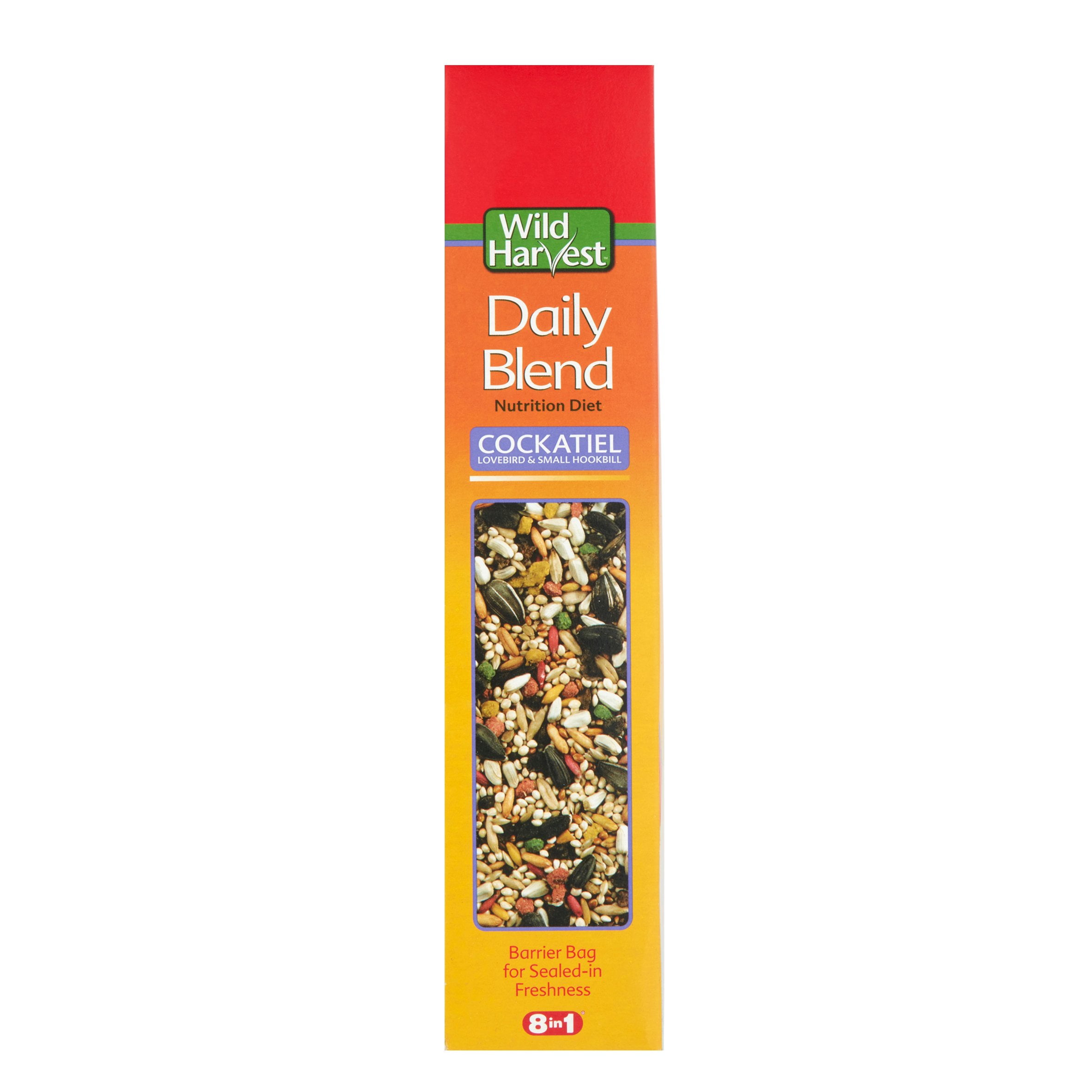 (6 pack) Wild Harvest Daily Blend for Cockatiels, Hookbills and Lovebirds, 2 lb