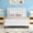 White, variant on 4 EVER WINNER Twin Bed Frame with Headboard, Bed Frame Twin Size with Diamond Vertical Design Headboard, Wood Slats Support, Mattress Foundation, No Box Spring Needed, White