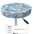 thumbnail image 4 of Daiia Cute Chickens and Flowers Stool Covers Round,Round Bar Stool Covers Waterproof Bar Chair Covers Washable Stool Cushion Slipcover for 12-14 Inch Chair-13 inch, 4 of 7