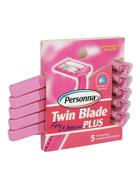 Personna Twin Blade Plus Disposable Razor With Lubricating Strip For Women - 5 Ea