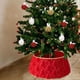 thumbnail image 5 of Falda de árbol de Navidad de felpa Adornos navideños Árboles de Navidad Decoraciones para interiores L Rojo, 5 of 7