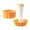 Orange, variant on Tart Shell Molds, Pastry Dough Tamper Kit Fruit Pie Maker Flower/Circle Cookies Biscuit Cutter Baking Tool for Making Cupcake Muffin, Pecan Pies, Cheesecakes and Desserts (Yellow-2pcs)