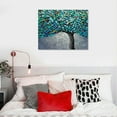 thumbnail image 5 of Nawypu  Original Abstract Art On Canvas Texture Blue and green Tree paintings Canvas Wall Art painted paintings Modern Home living Room Office Decor picture, 5 of 6