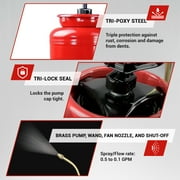 Chapin 1949 3.5 Gallon Tri-Poxy Industrial Open Head Sprayer for Professional Concrete Applications with All Brass Components, Red