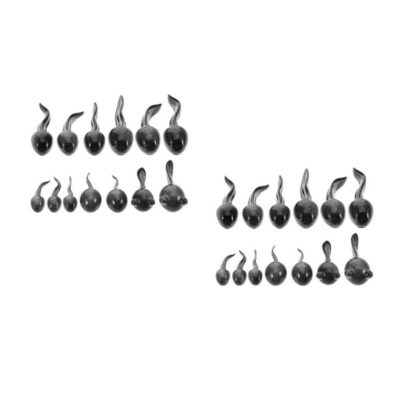26 pcs  Miniature Tadpole Figurines Tiny Animal Models Dollhouse Miniatures Animal Cake Topper For Moss Landscape Diy Craft Patio Pond Decor