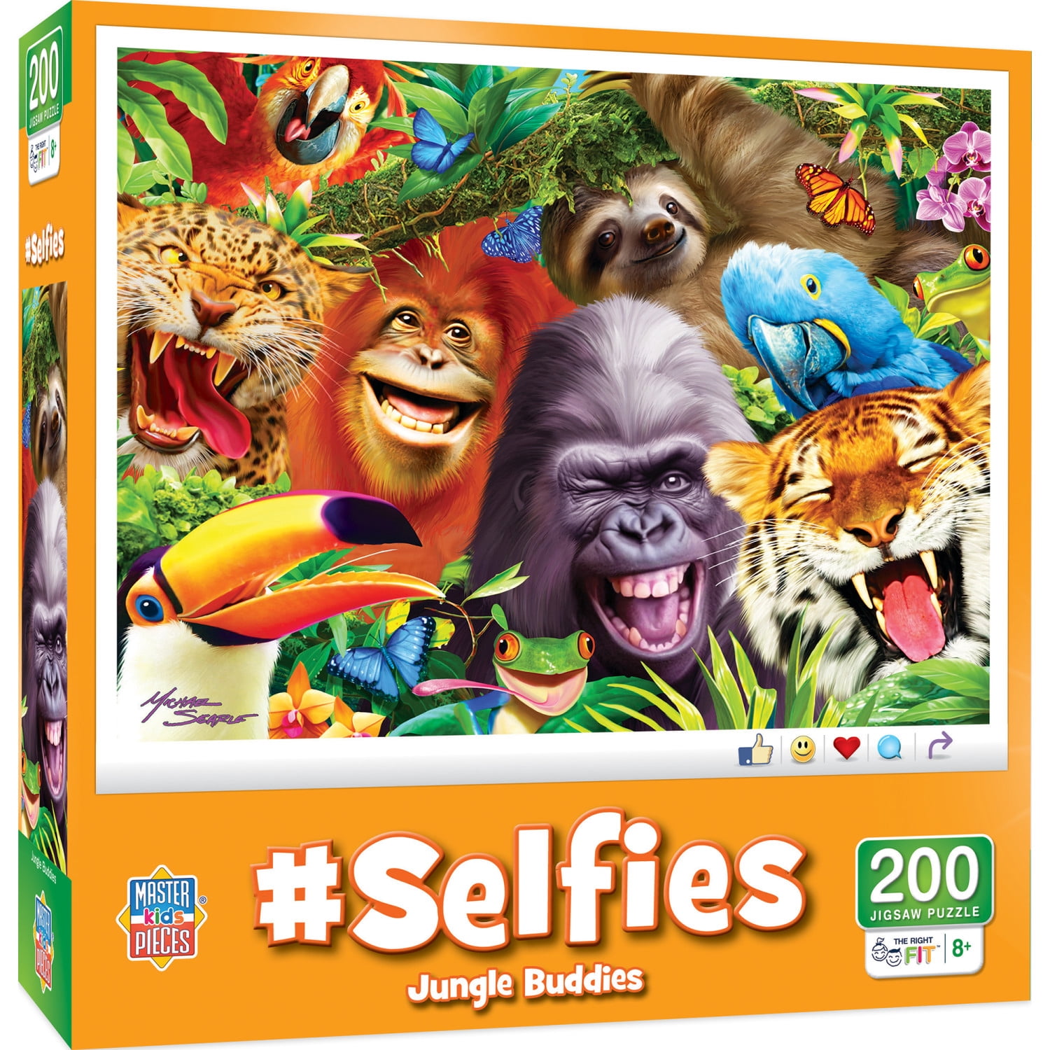 MasterPieces – 200 Piece Jigsaw Puzzle for Kids 8+ Years, #Selfies