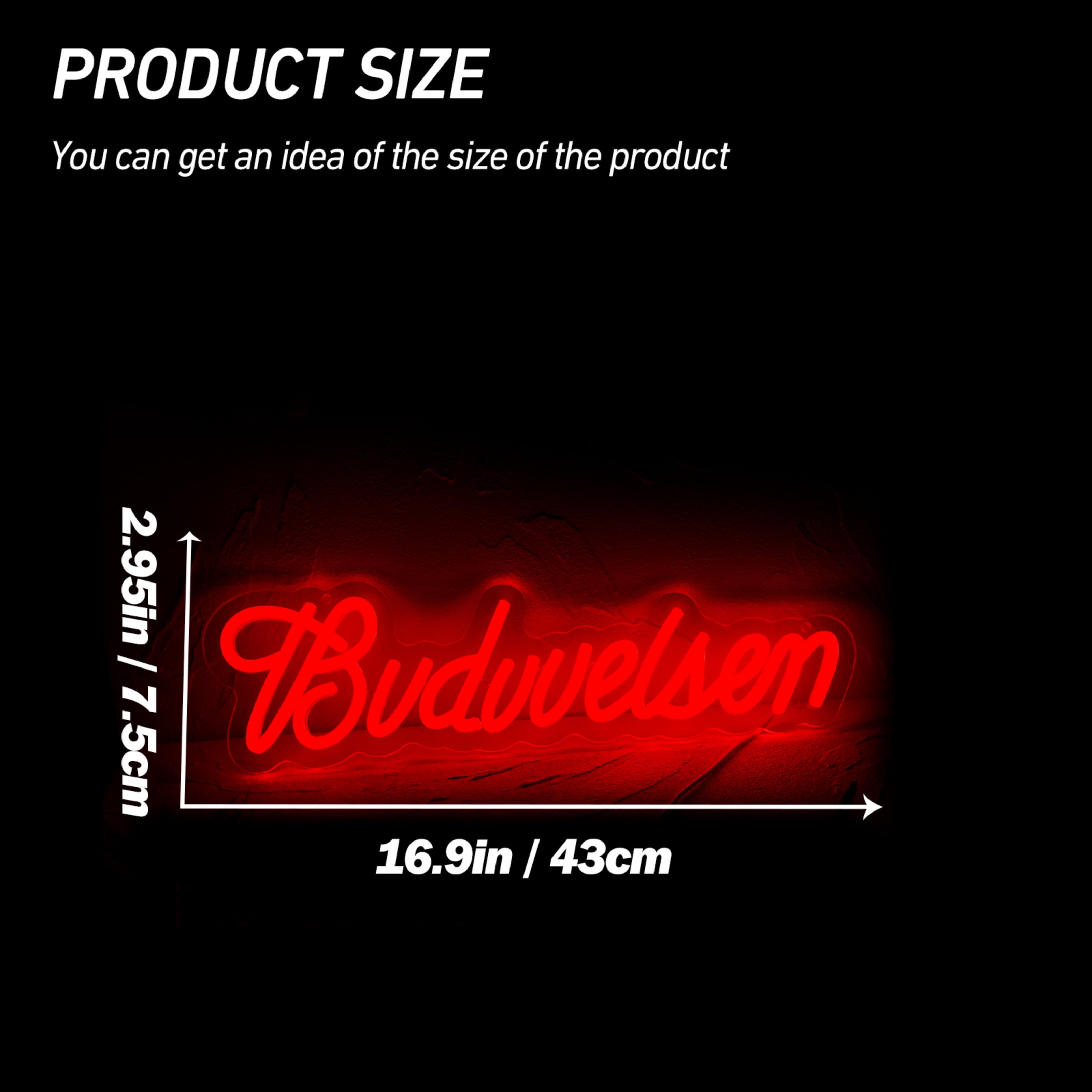 UPONRAY Beer Neon Signs, 16.9"*2.95" Dimmable & USB-Powered LED Neon Light, Stylish Wall Decor for Bar, Party, Restaurant, Living Room, Man Cave